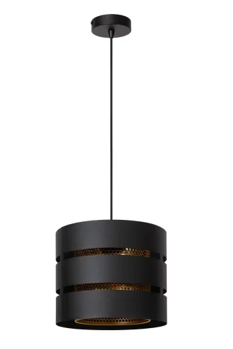 Светильник подвесной Rosas 21433/01/30 Lucide чёрный 1 лампа, основание чёрное в стиле лофт винтаж  фото 2